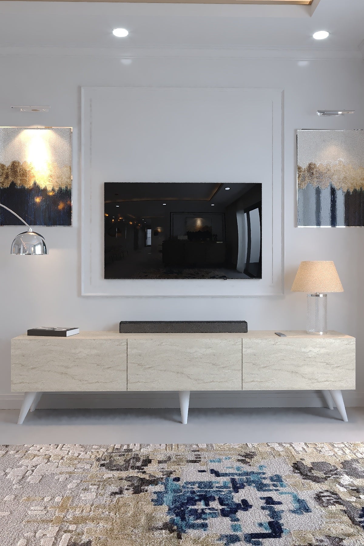 KARNAVAL TV ÜNİTESİ - A1-W1001-8 TRAVERTEN