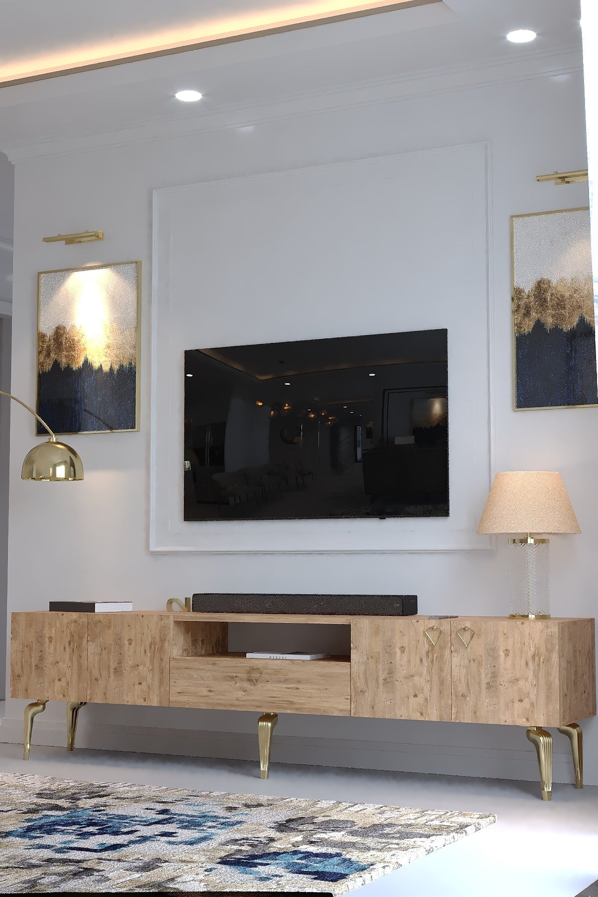 KARNAVAL TV ÜNİTESİ - GA2-1008-6 ÇAM GOLD