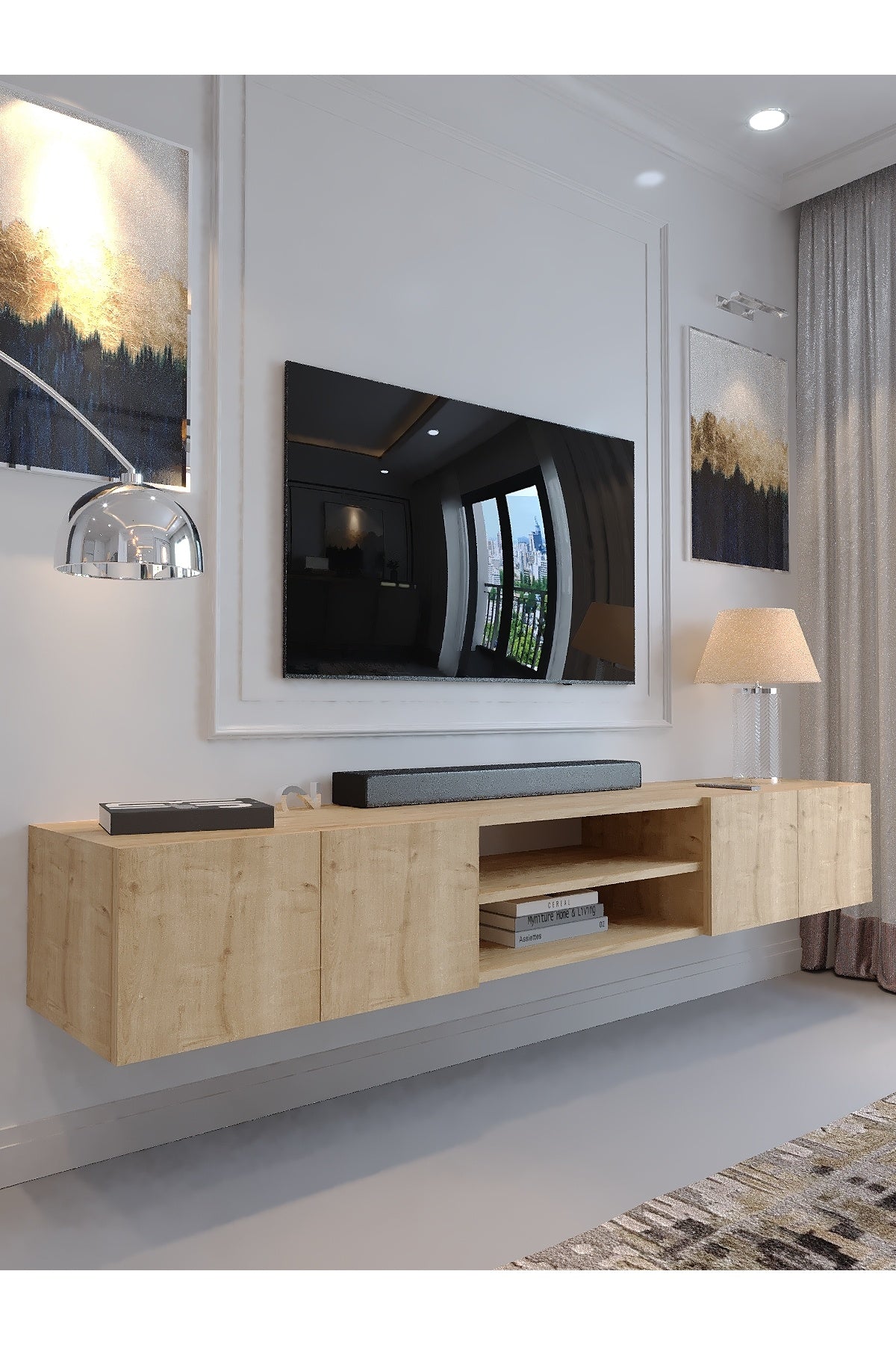 KARNAVAL DUVARA MONTE TV ÜNİTESİ - DM1009-9 SAFİR