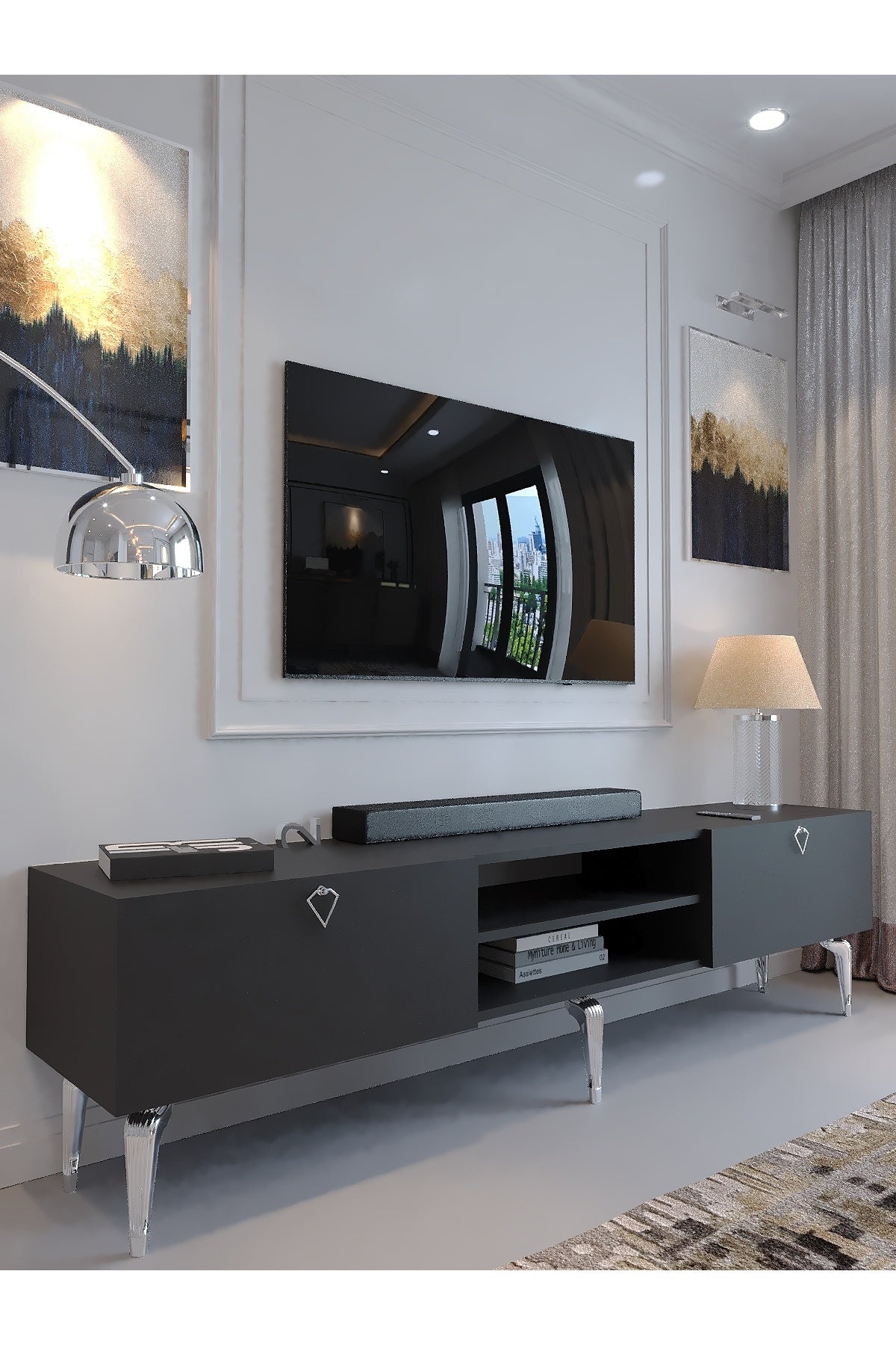 KARNAVAL TV ÜNİTESİ - SA2-1004-4 ANTRASİT SİLVER