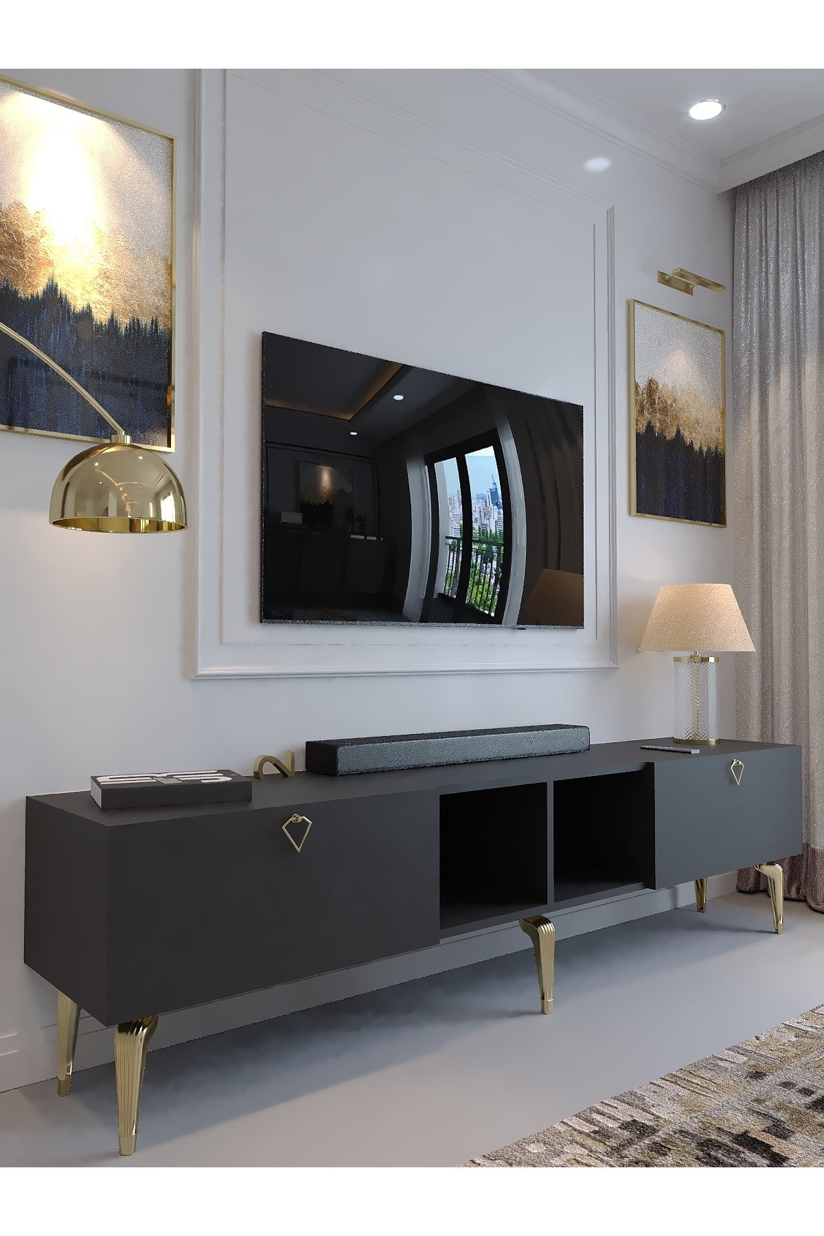 KARNAVAL TV ÜNİTESİ - GA2-2005-4 ANTRASİT GOLD