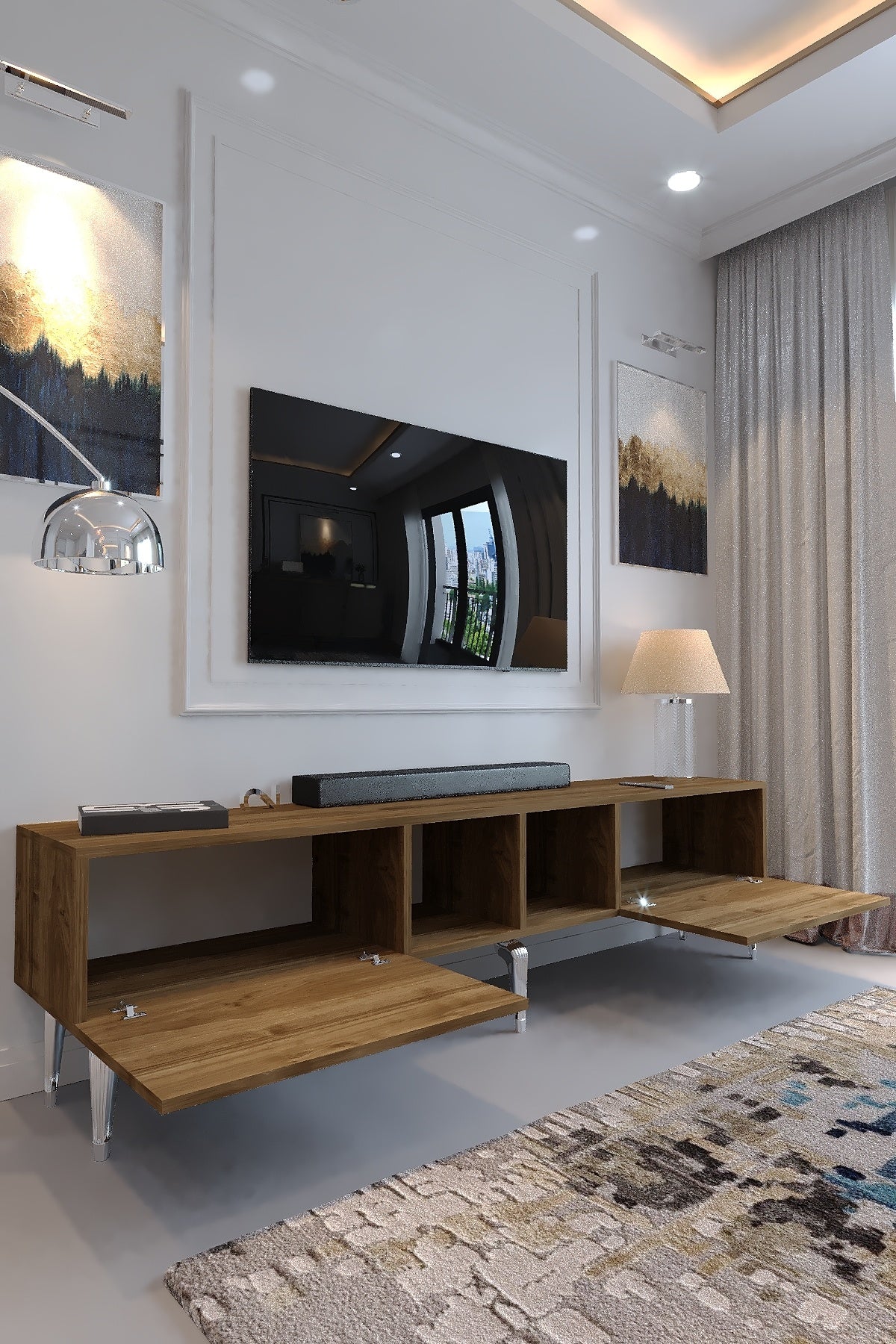 KARNAVAL TV ÜNİTESİ - SA2-1005-2 CEVİZ SİLVER