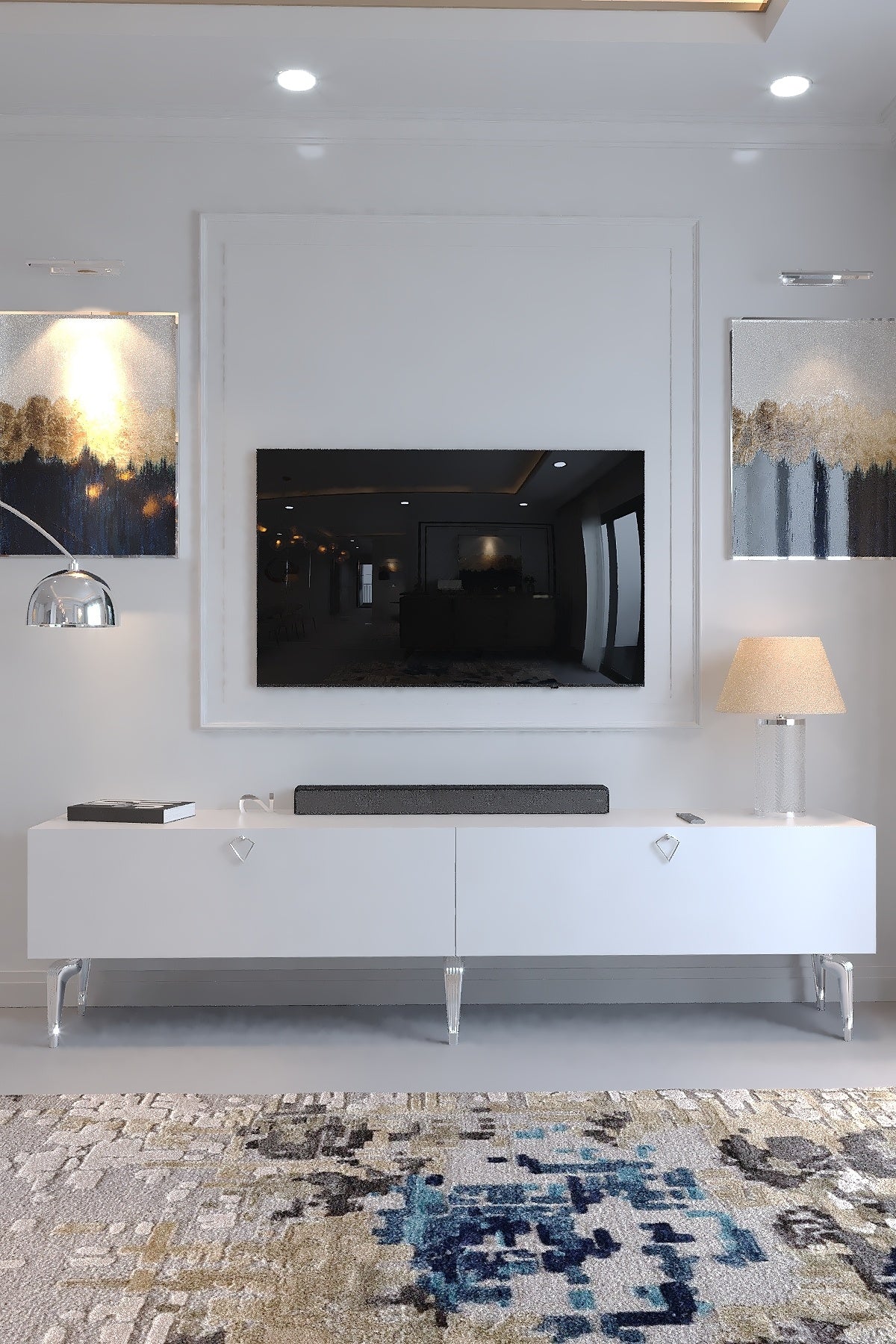 KARNAVAL TV ÜNİTESİ - SA2-2003-1 BEYAZ SİLVER