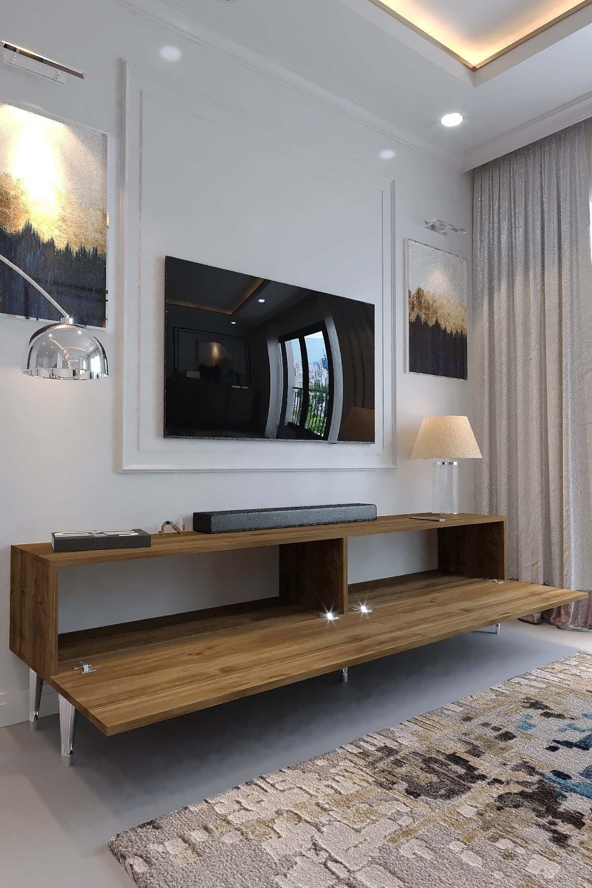 KARNAVAL TV ÜNİTESİ - SA2-1003-2 CEVİZ SİLVER