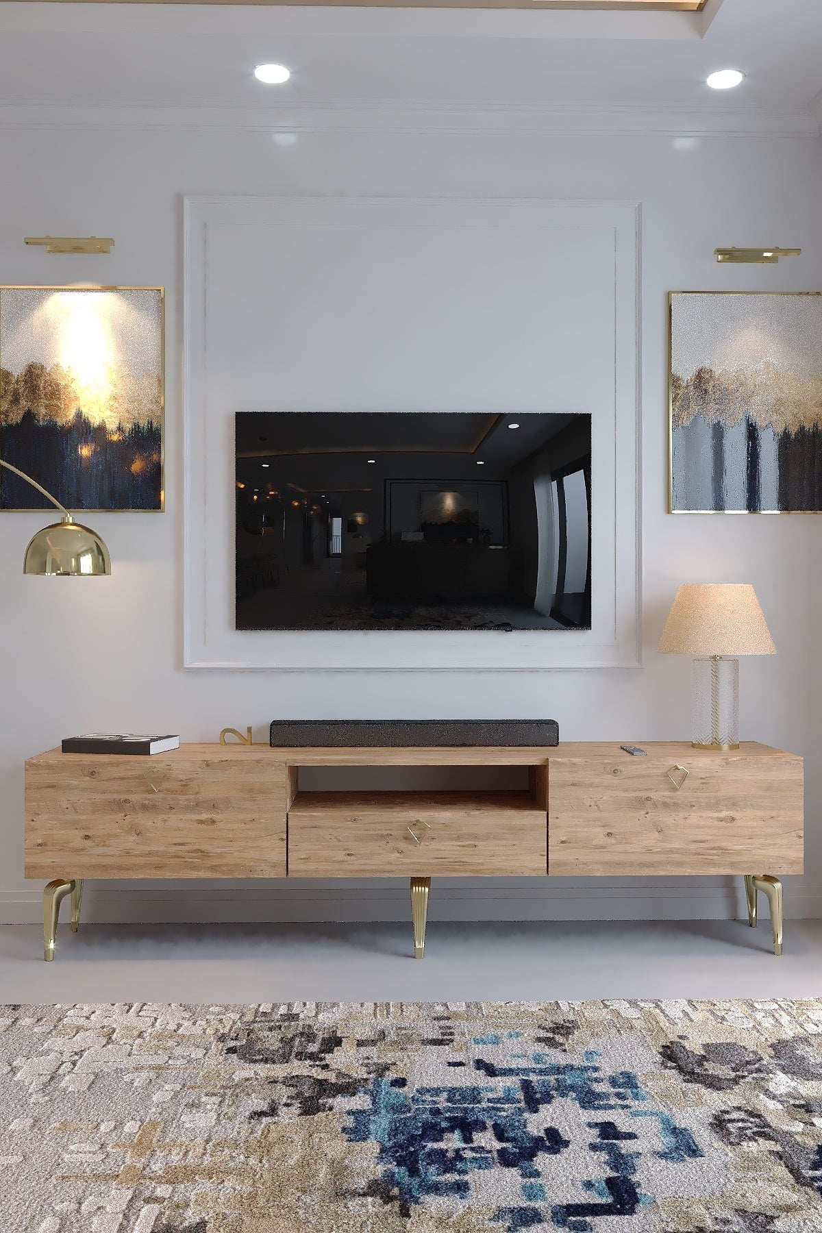 KARNAVAL TV ÜNİTESİ - GA2-1006-6 ÇAM GOLD