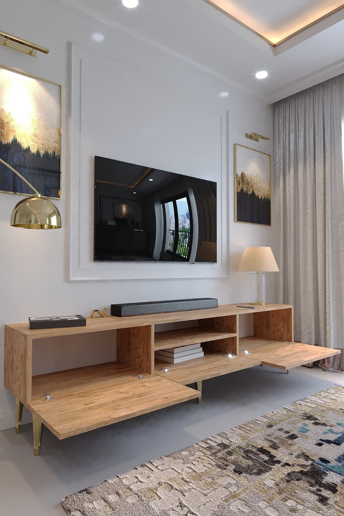 KARNAVAL TV ÜNİTESİ - GA2-1006-6 ÇAM GOLD