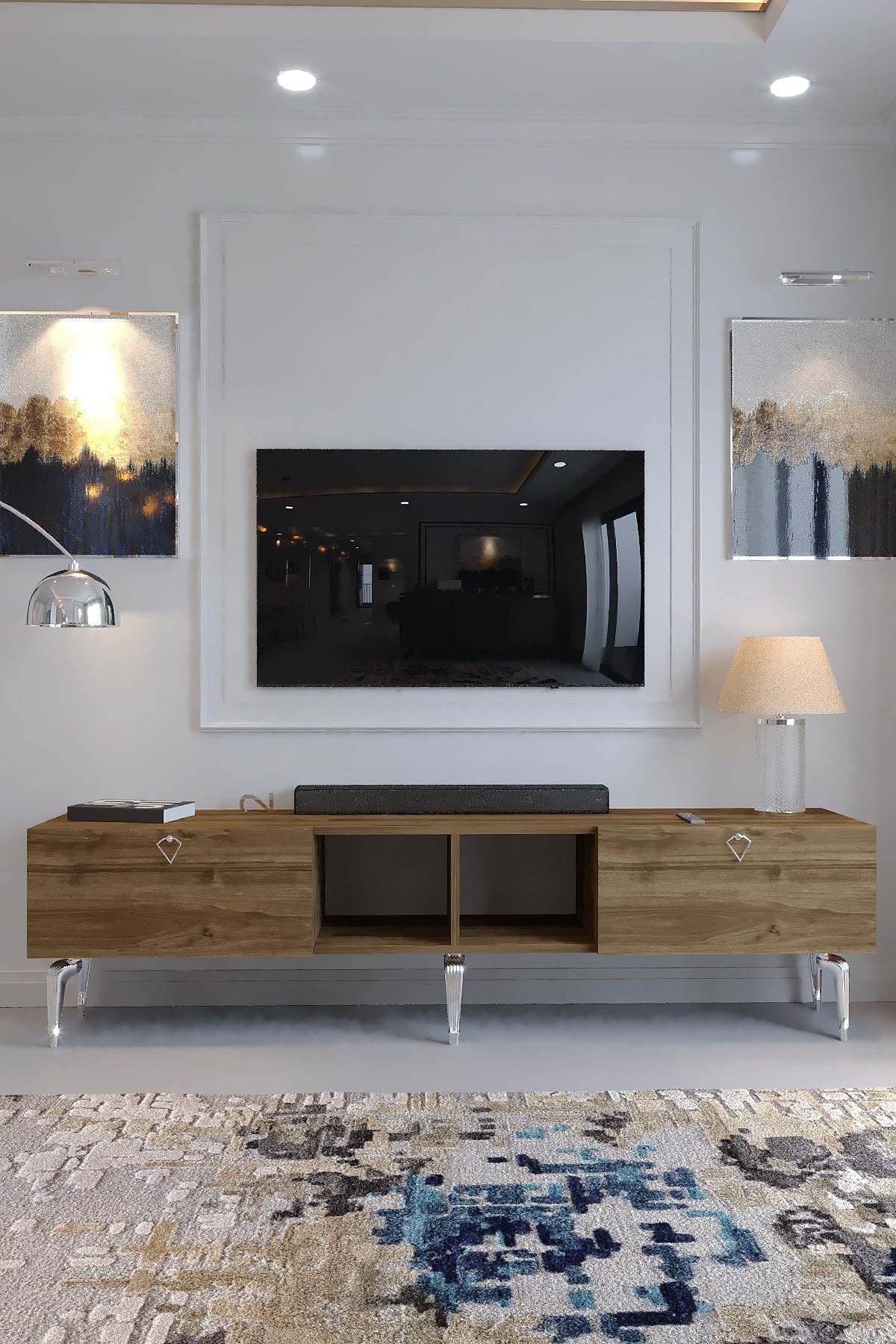 KARNAVAL TV ÜNİTESİ - SA2-2005-2 CEVİZ SİLVER