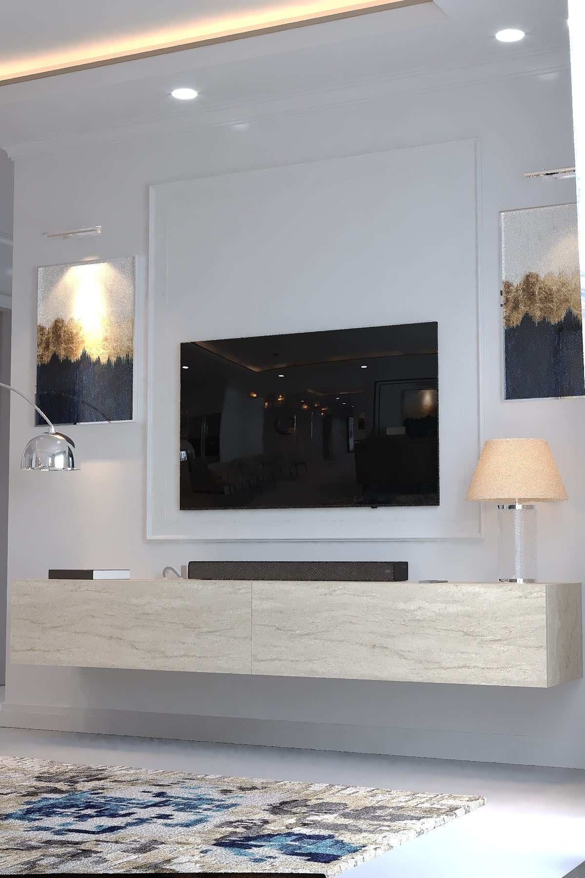 KARNAVAL DUVARA MONTE TV ÜNİTESİ - DM1003-8 TRAVERTEN