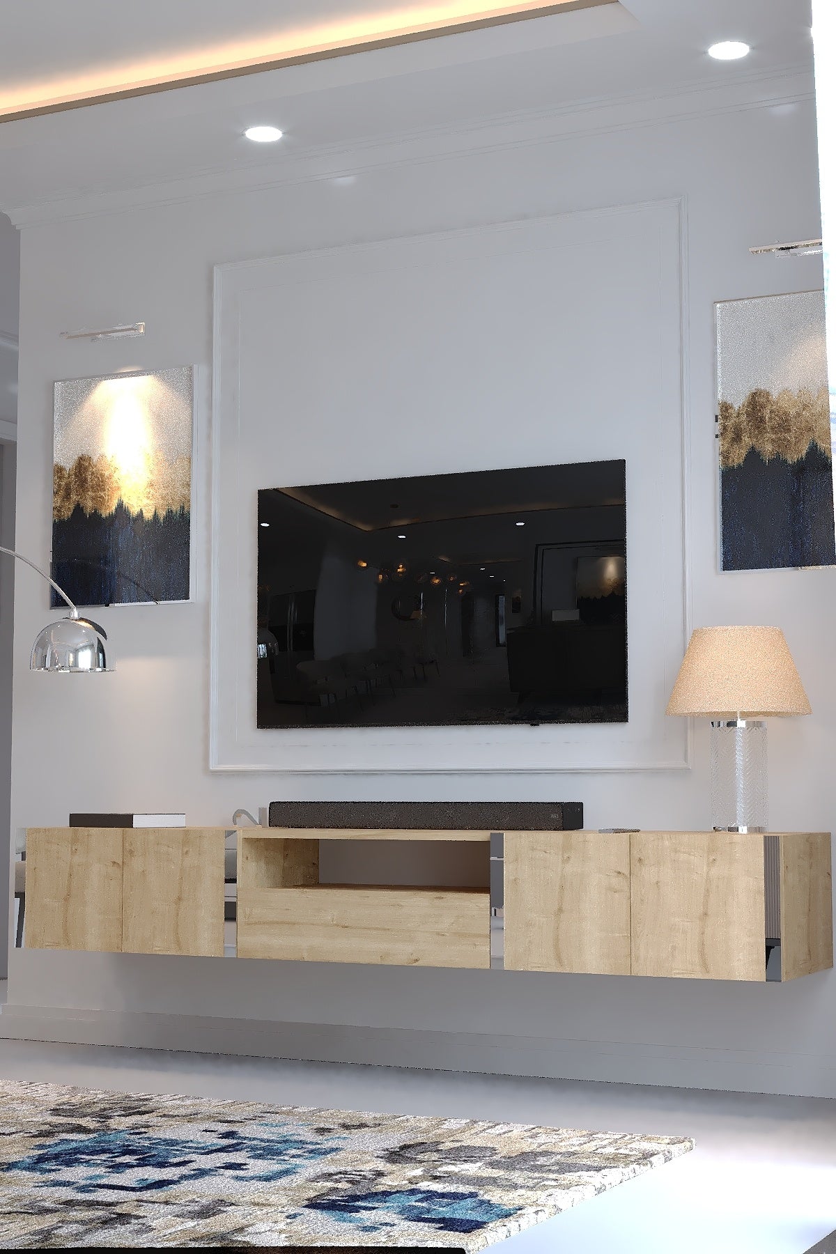 Karnaval Duvara Monte Tv Üni̇tesi̇ - Sdm-1008-9 Safi̇r Gold