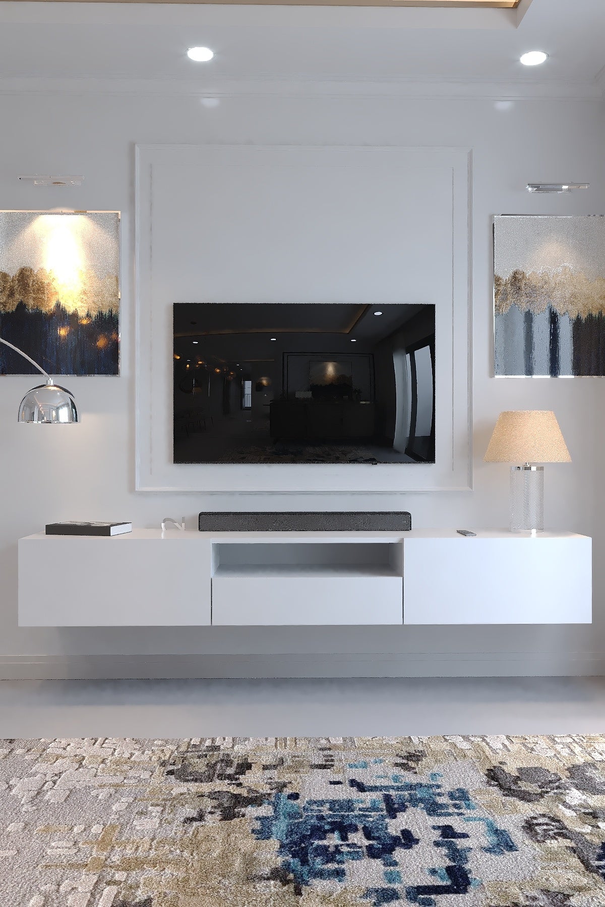 KARNAVAL DUVARA MONTE TV ÜNİTESİ - DM1006-1 BEYAZ