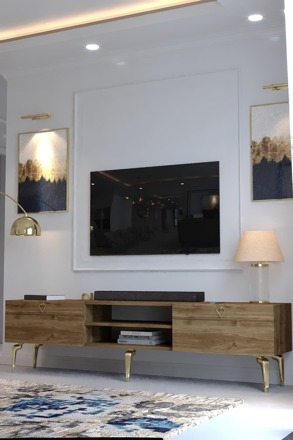 KARNAVAL TV ÜNİTESİ - GA2-1004-2 CEVİZ GOLD