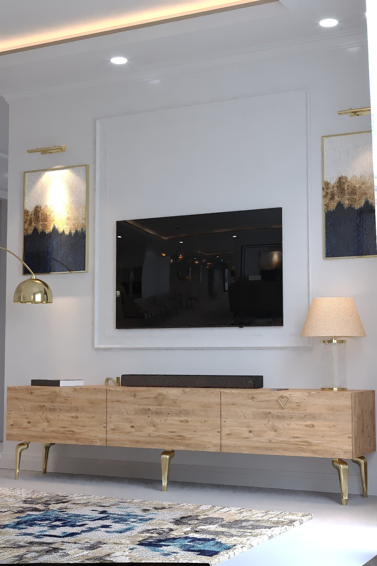 KARNAVAL TV ÜNİTESİ - GA2-2001-6 ÇAM GOLD