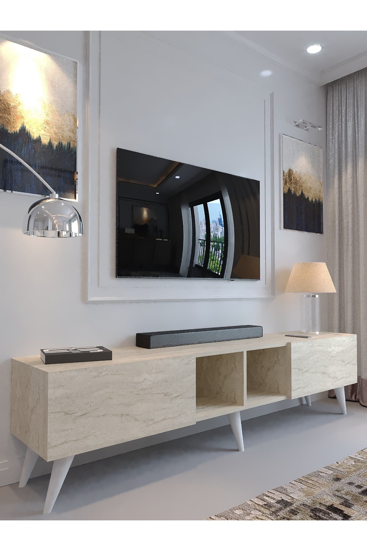 KARNAVAL TV ÜNİTESİ - A1-W1005-8 TRAVERTEN