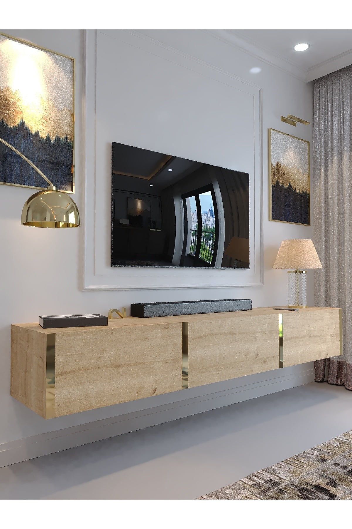 KARNAVAL DUVARA MONTE TV ÜNİTESİ - GDM-2001-9 SAFİR GOLD