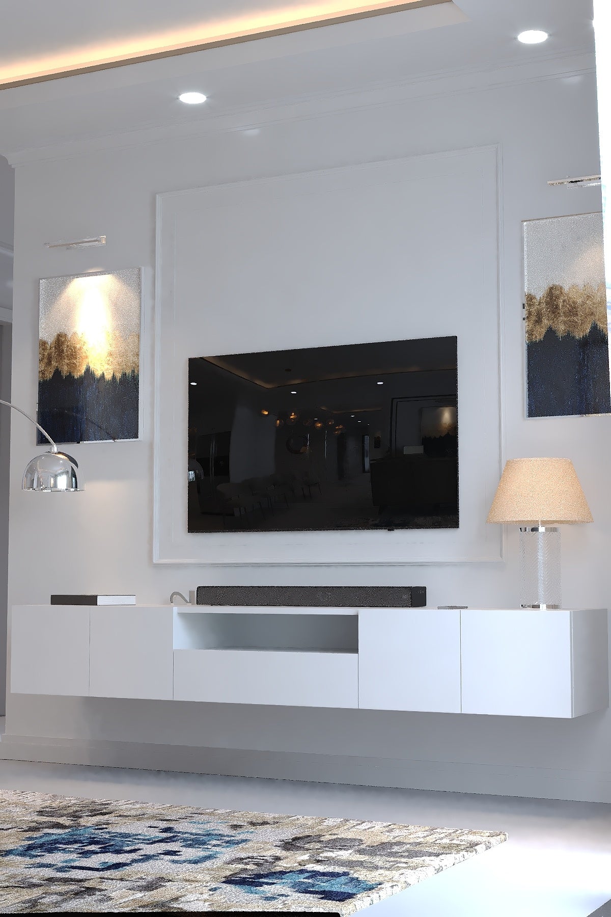 KARNAVAL DUVARA MONTE TV ÜNİTESİ - DM1008-1 BEYAZ