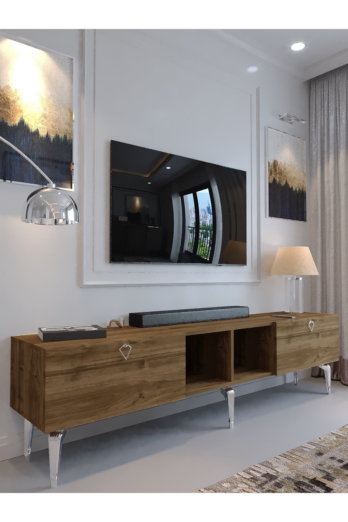 KARNAVAL TV ÜNİTESİ - SA2-1005-2 CEVİZ SİLVER