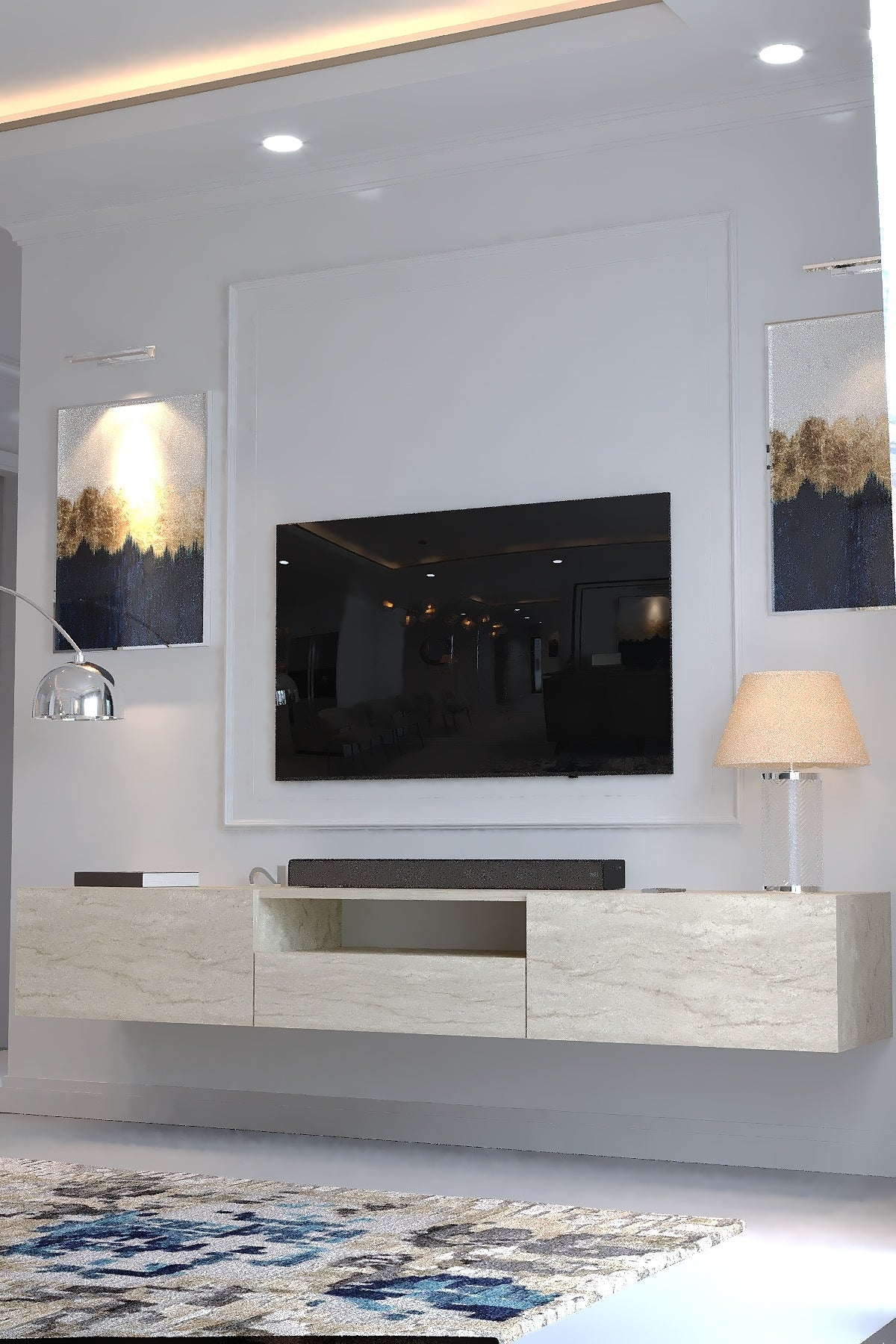 KARNAVAL DUVARA MONTE TV ÜNİTESİ - DM1006-8 TRAVERTEN