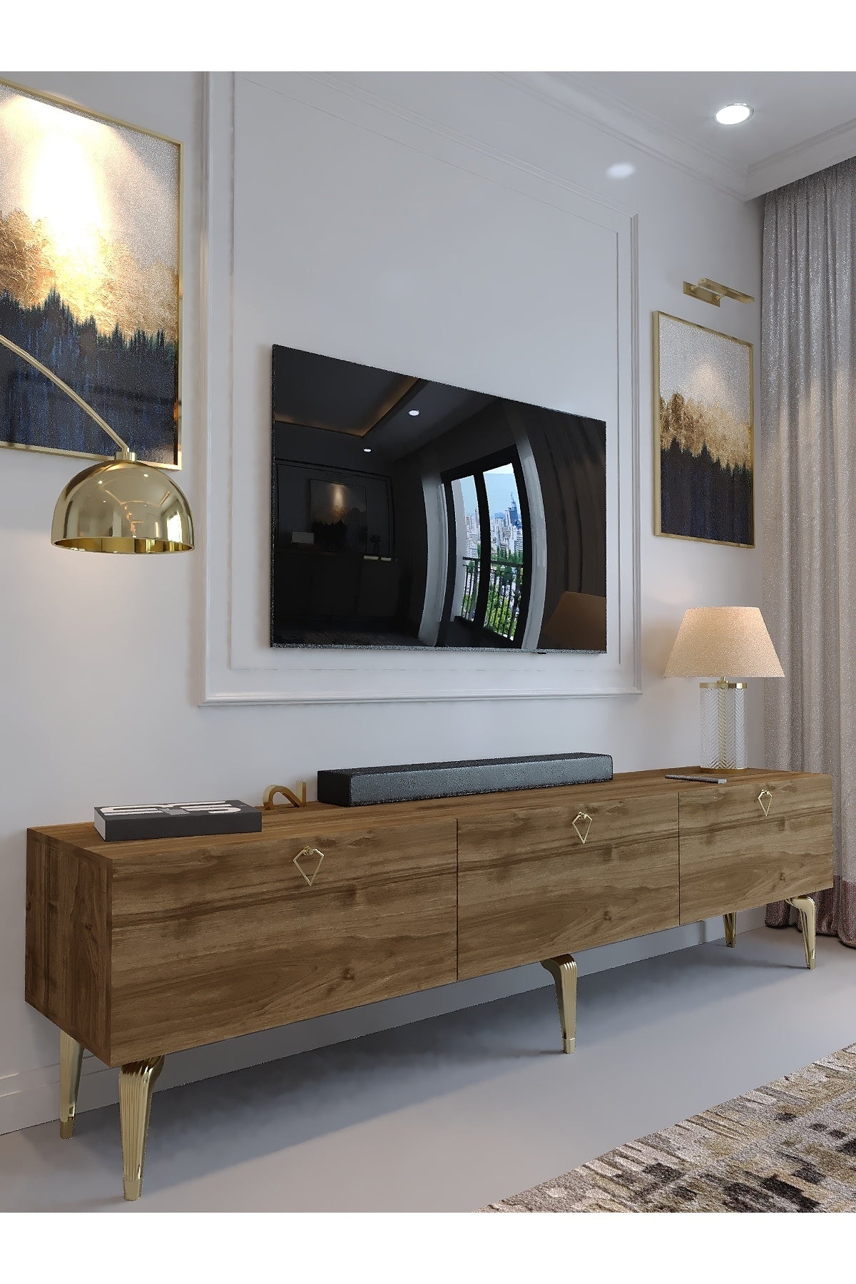 KARNAVAL TV ÜNİTESİ - GA2-1001-2 CEVİZ GOLD