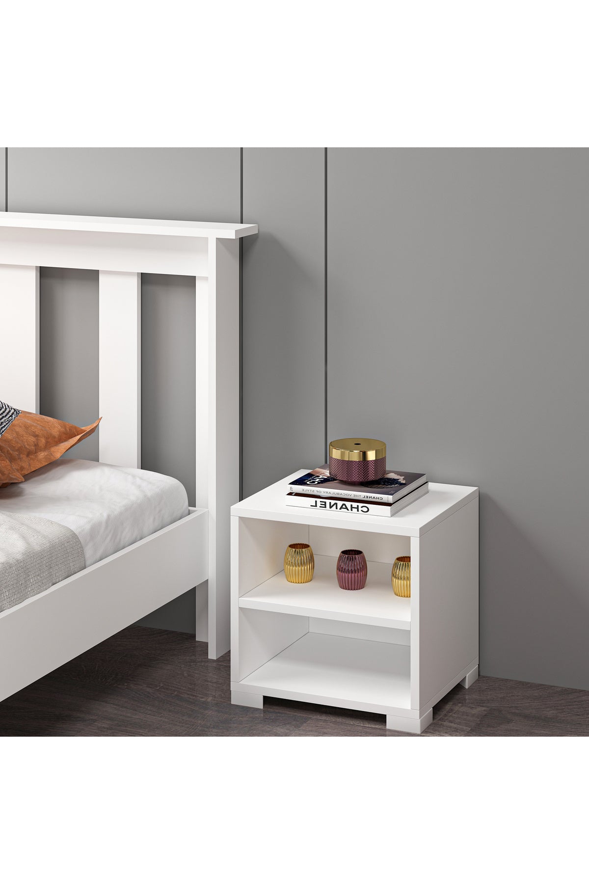 Mdf Beyaz Komodin A1004