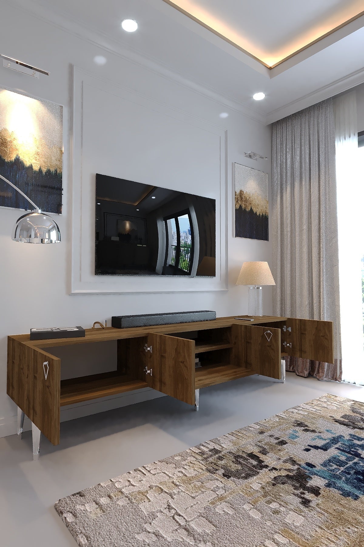 KARNAVAL TV ÜNİTESİ - SA2-1008-2 CEVİZ SİLVER