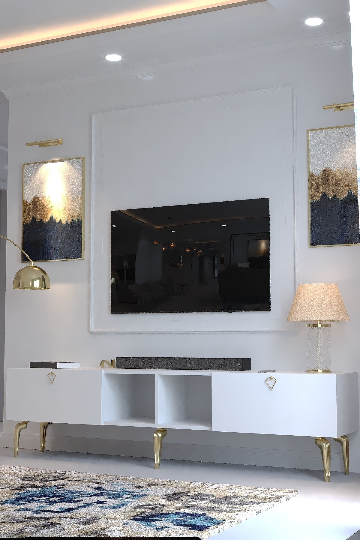 KARNAVAL TV ÜNİTESİ - GA2-2005-1 BEYAZ GOLD