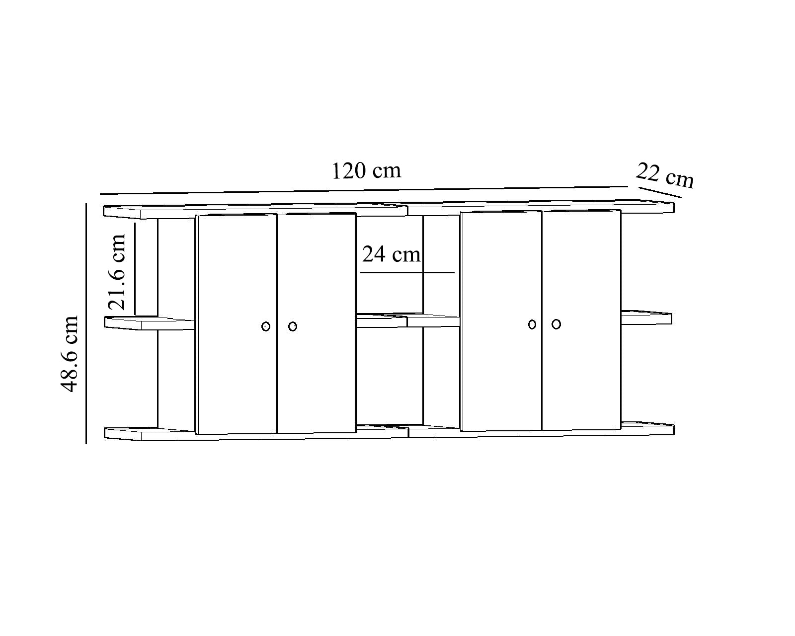 Double Kalimera 2'li Duvar Dolabı & Rafı Beyaz