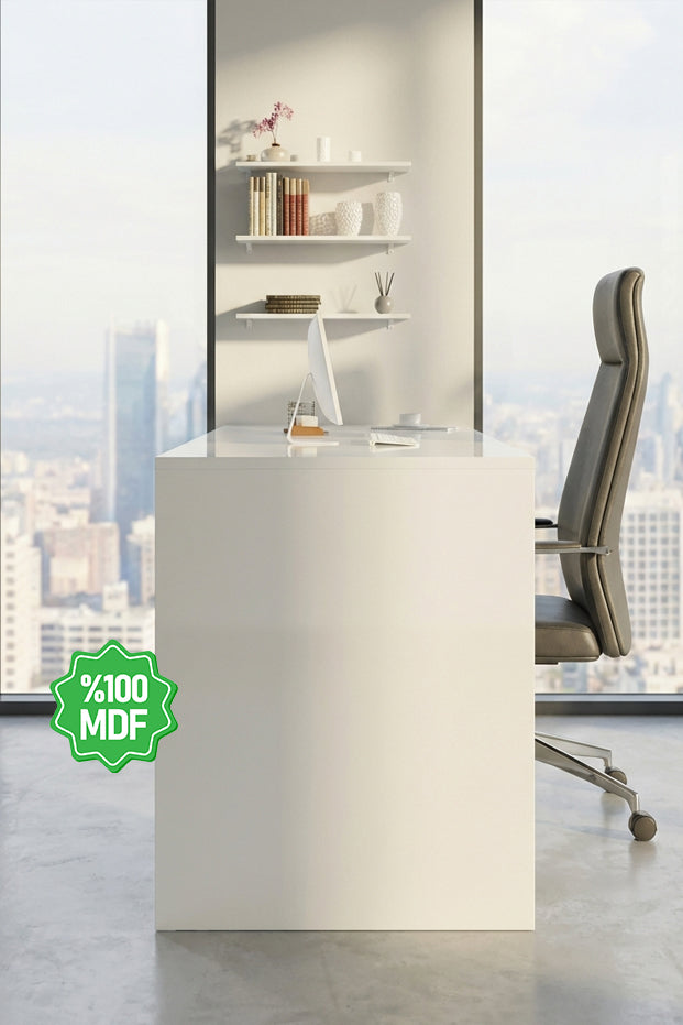 Ninnimo Jess Çalışma Masası Beyaz Mdf Ofis Çalışma Masası