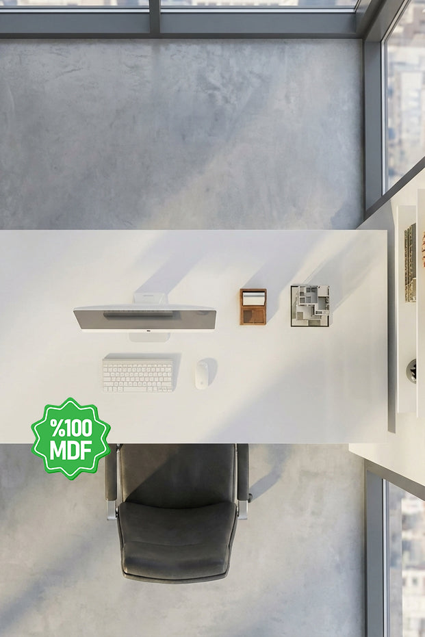 Ninnimo Jess Çalışma Masası Beyaz Mdf Ofis Çalışma Masası