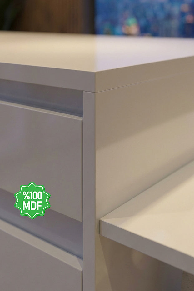 Ninnimo Soft Çalışma Masası Beyaz Mdf Ofis Çalışma Masası