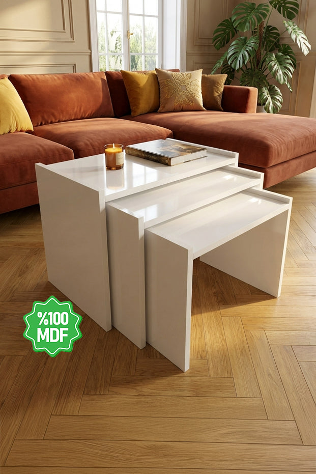 Ninnimo Tavolino 3lü Zigon Sehpa Takımı M-1005