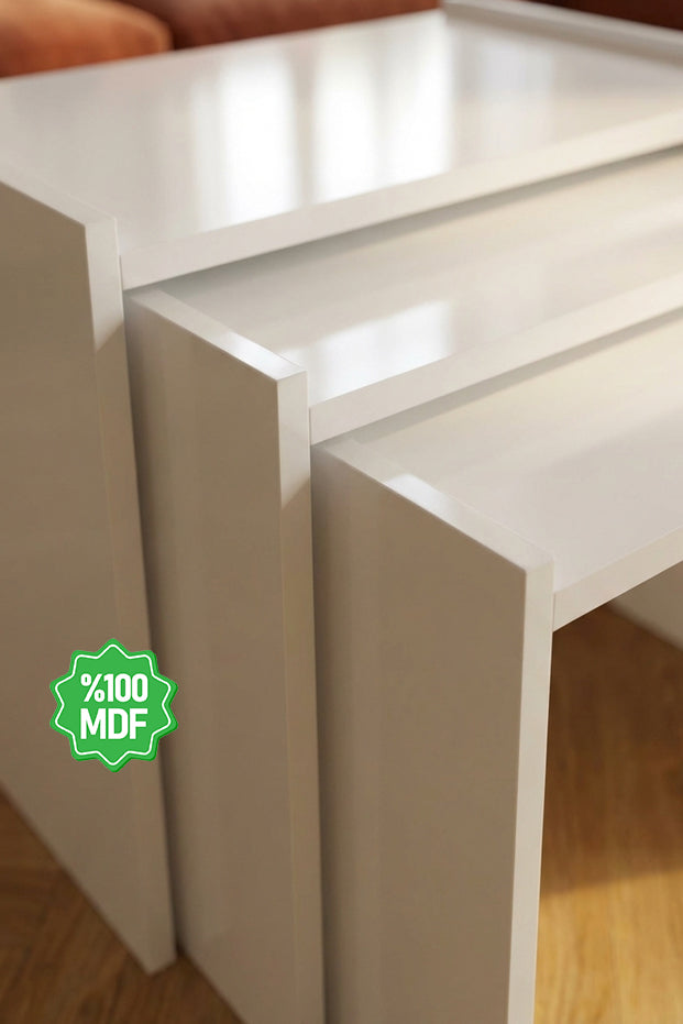 Ninnimo Tavolino 3lü Zigon Sehpa Takımı M-1005