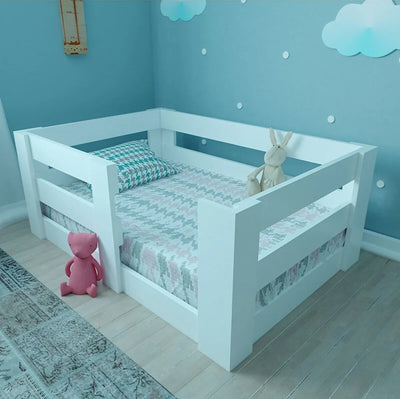 Ninnimo 70x110 Yatak Uyumlu Beyaz MDF Montessori Karyola- MY19 70X110-1