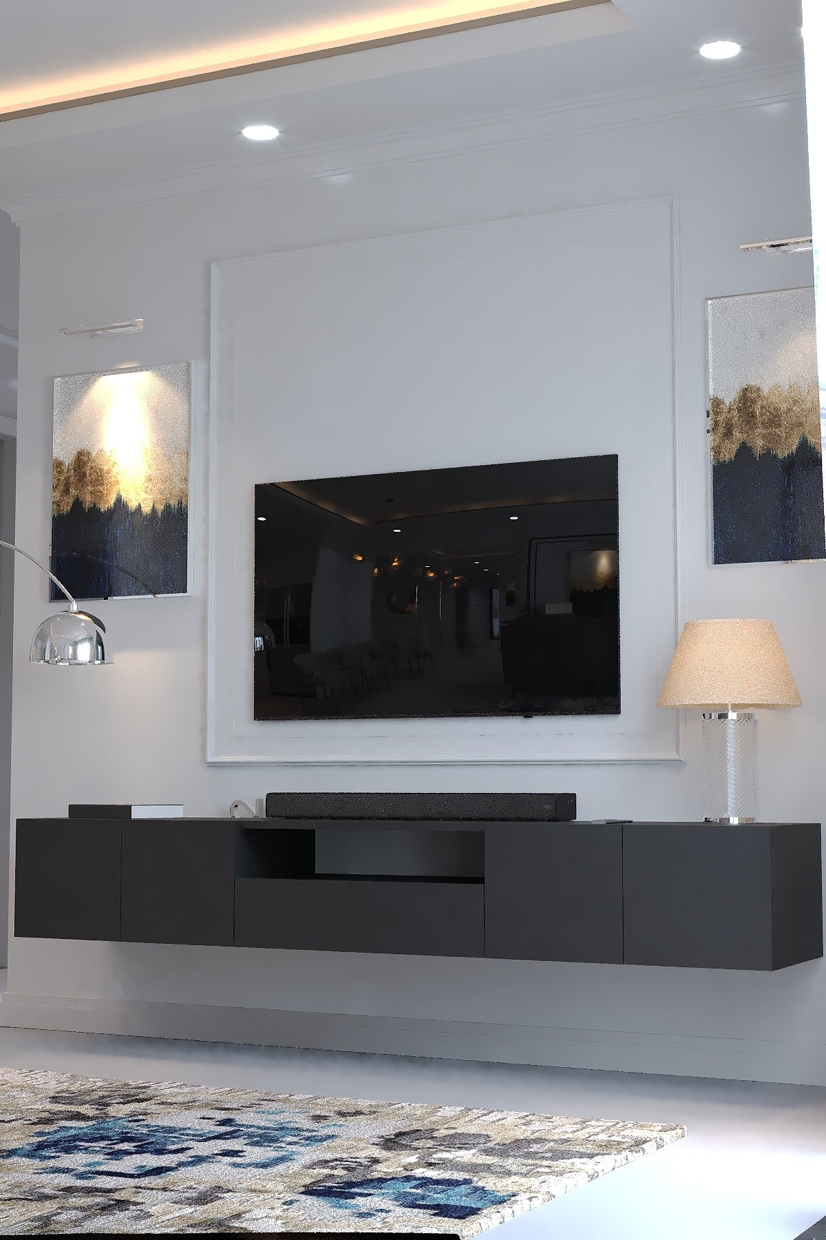 DUVARA MONTE TV ÜNİTESİ - DM1008-4 ANTRASİT