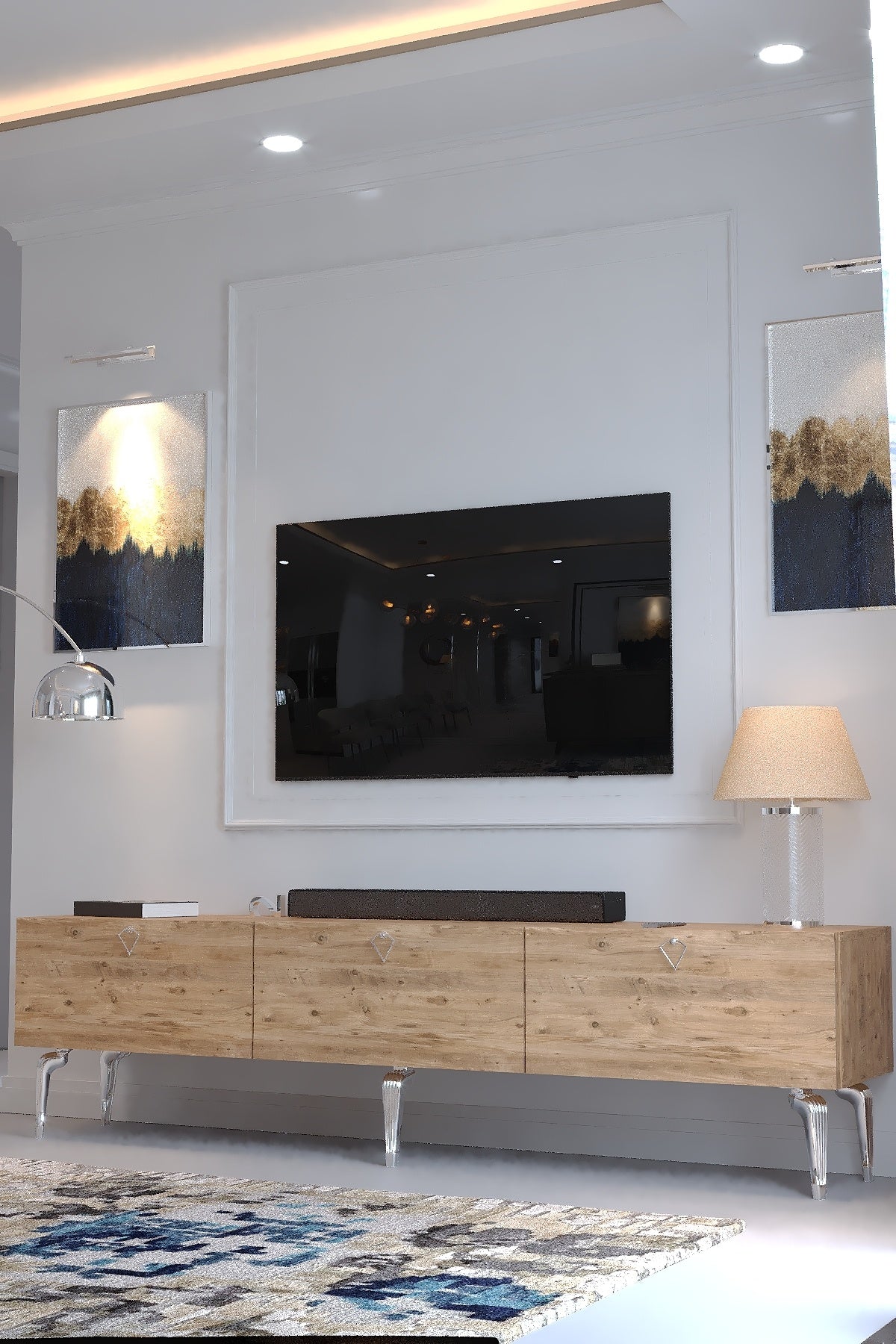 KARNAVAL TV ÜNİTESİ - SA2-1001-6 ÇAM SİLVER