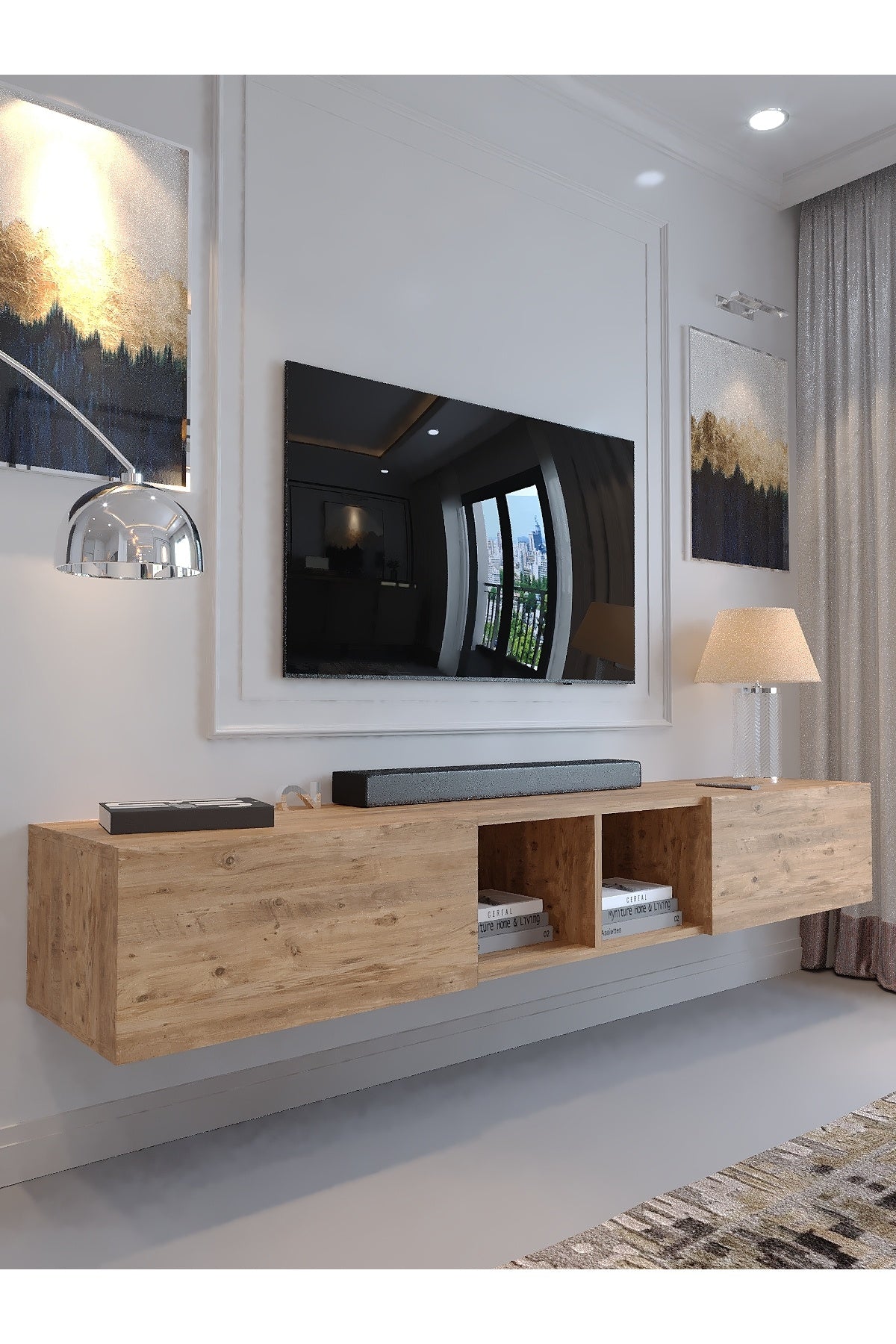 KARNAVAL DUVARA MONTE TV ÜNİTESİ - DM1005-6 ÇAM