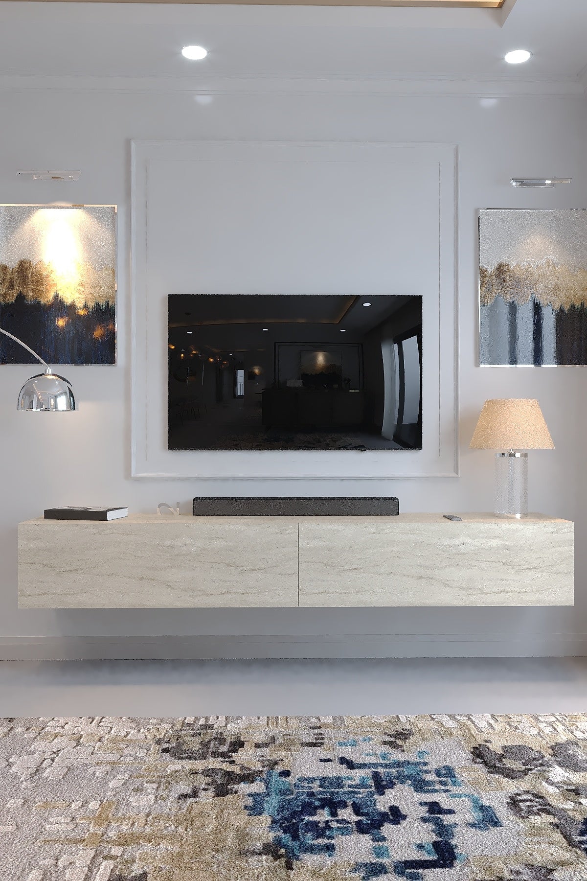 KARNAVAL DUVARA MONTE TV ÜNİTESİ - DM1003-8 TRAVERTEN