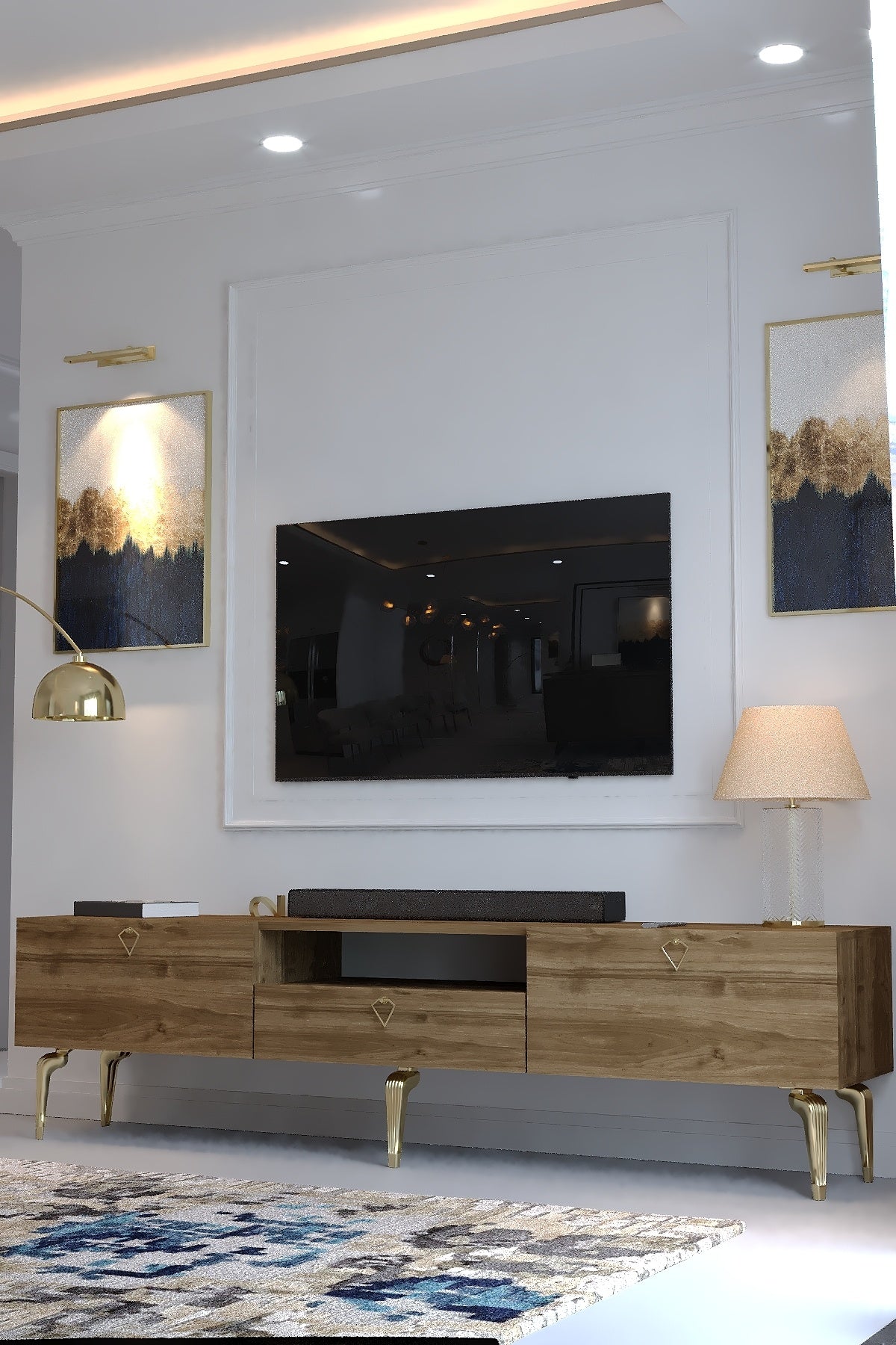 KARNAVAL TV ÜNİTESİ - GA2-2006-2 CEVİZ GOLD