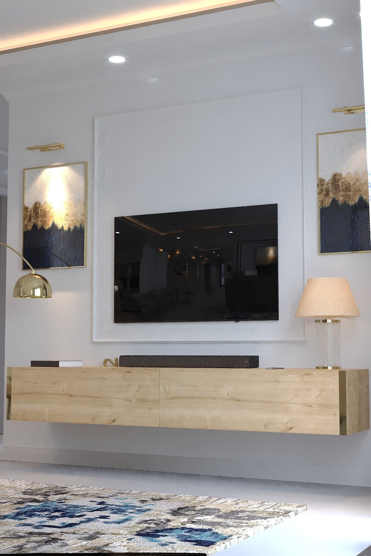 KARNAVAL DUVARA MONTE TV ÜNİTESİ - GDM-1003-9 SAFİR GOLD