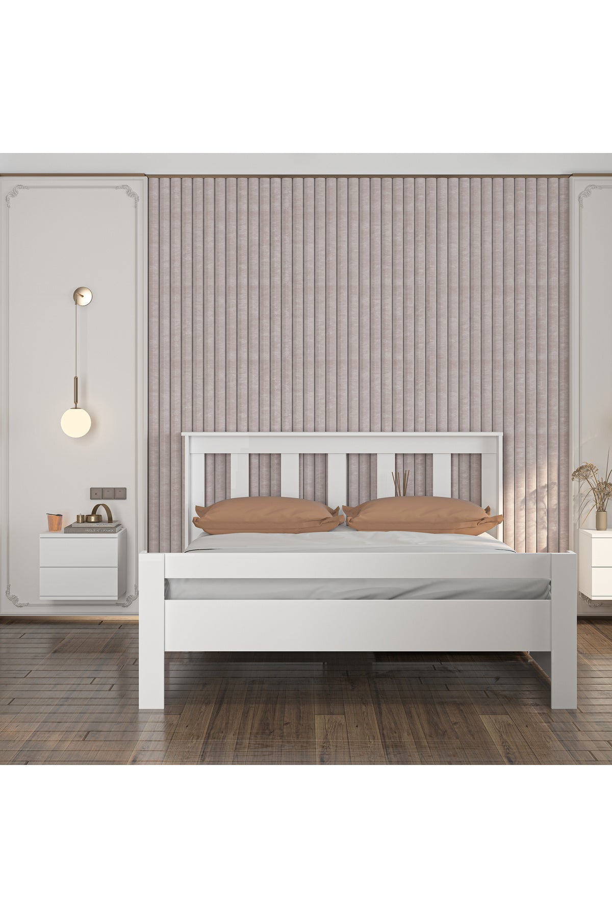 Mdf Beyaz Duvara Monte Komodin DM1002