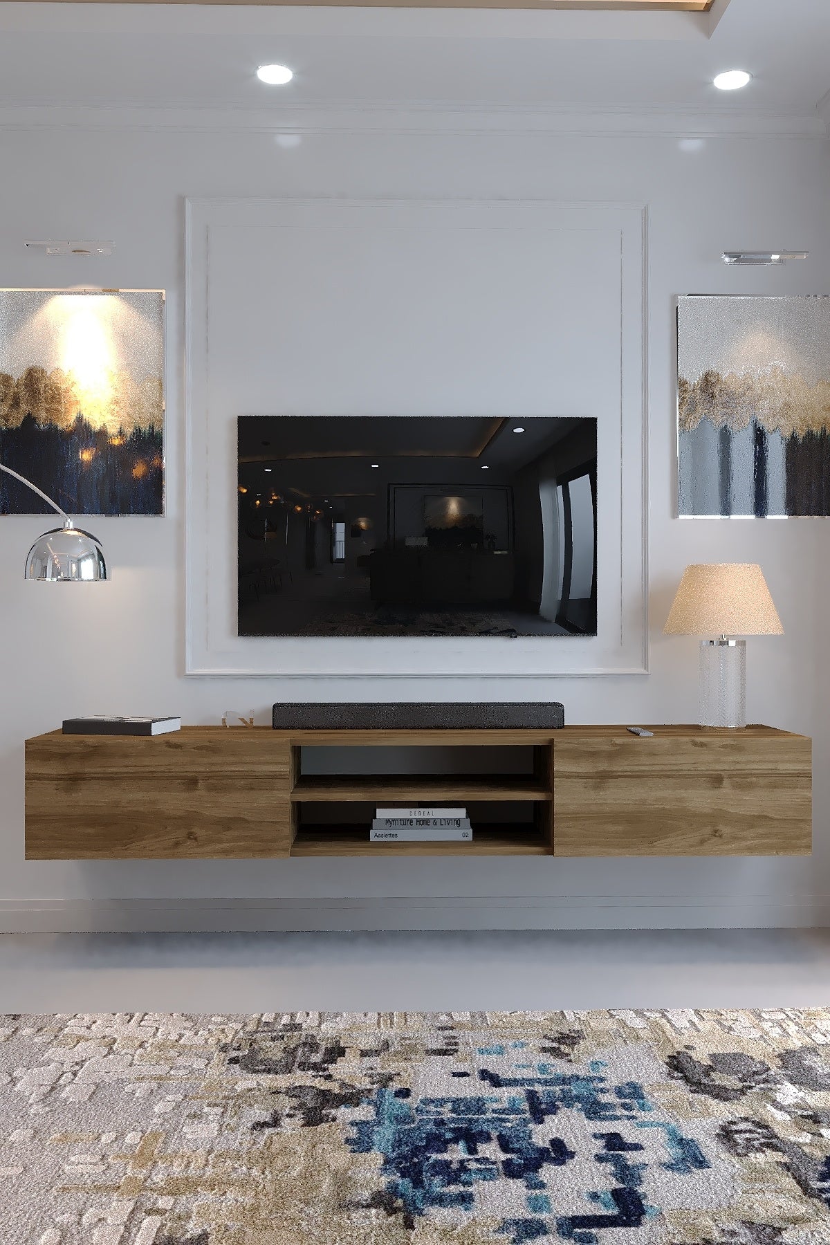 KARNAVAL DUVARA MONTE TV ÜNİTESİ - DM2004-2 CEVİZ