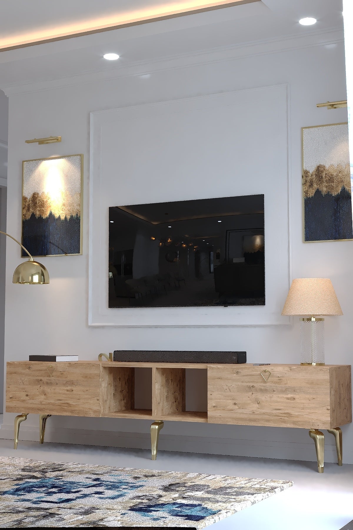 KARNAVAL TV ÜNİTESİ - GA2-1005-6 ÇAM GOLD