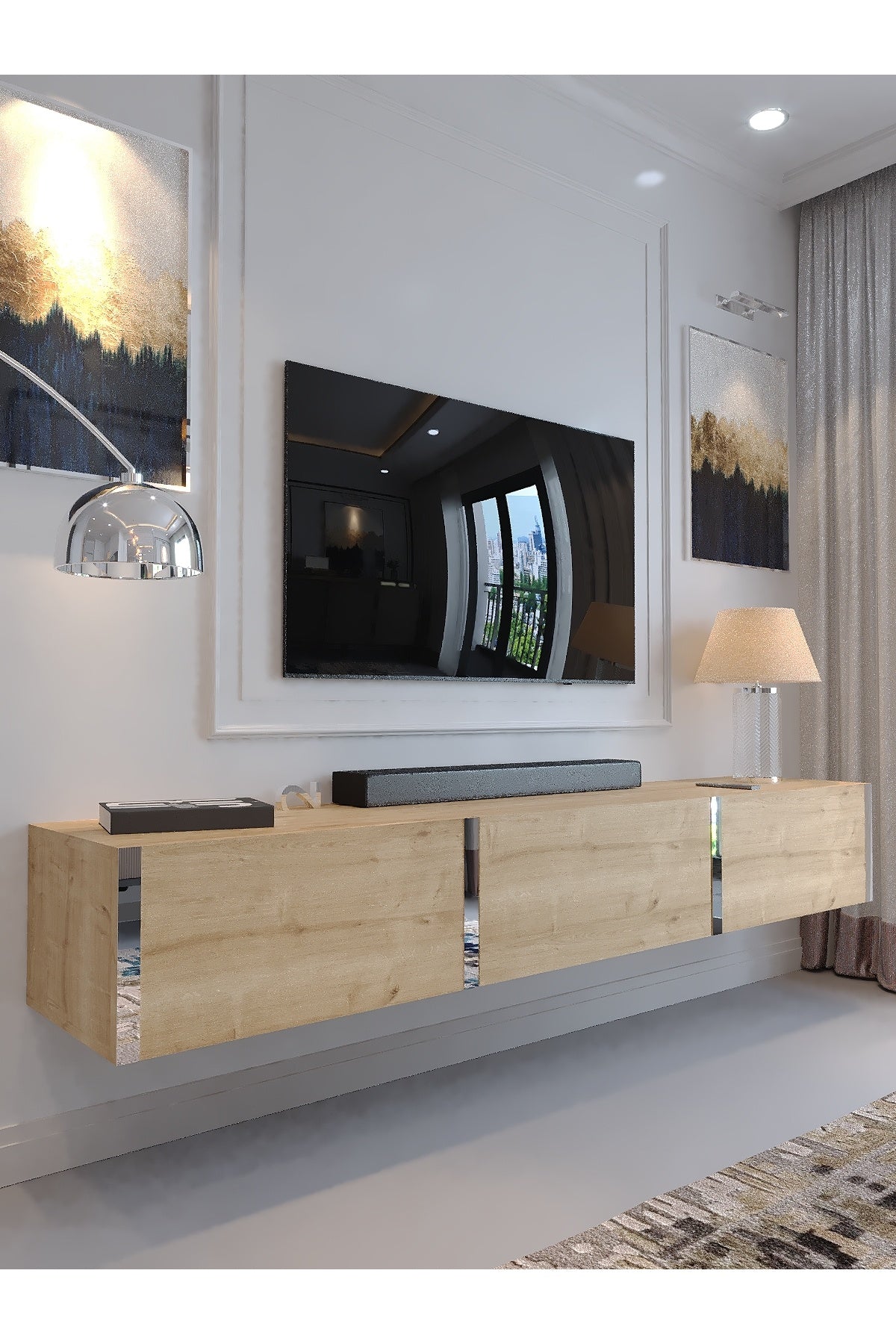 KARNAVAL DUVARA MONTE TV ÜNİTESİ - SDM-1001-9 SAFİR GOLD