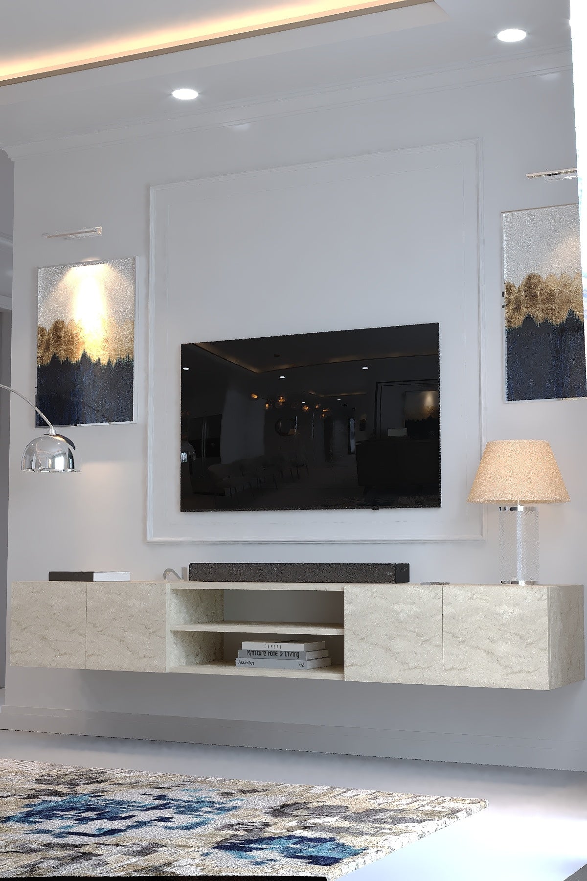 KARNAVAL DUVARA MONTE TV ÜNİTESİ - DM1009-8 TRAVERTEN