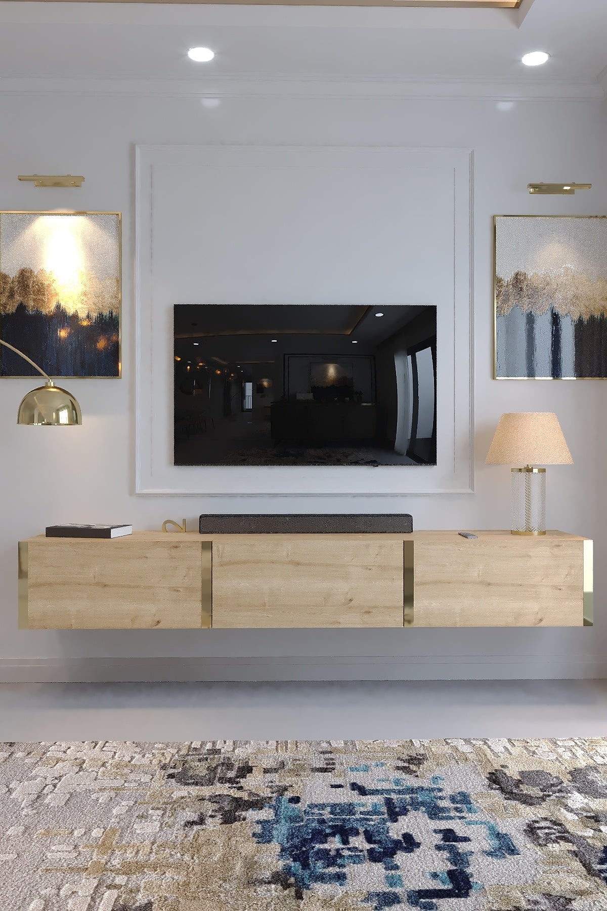 KARNAVAL DUVARA MONTE TV ÜNİTESİ - GDM-2001-9 SAFİR GOLD