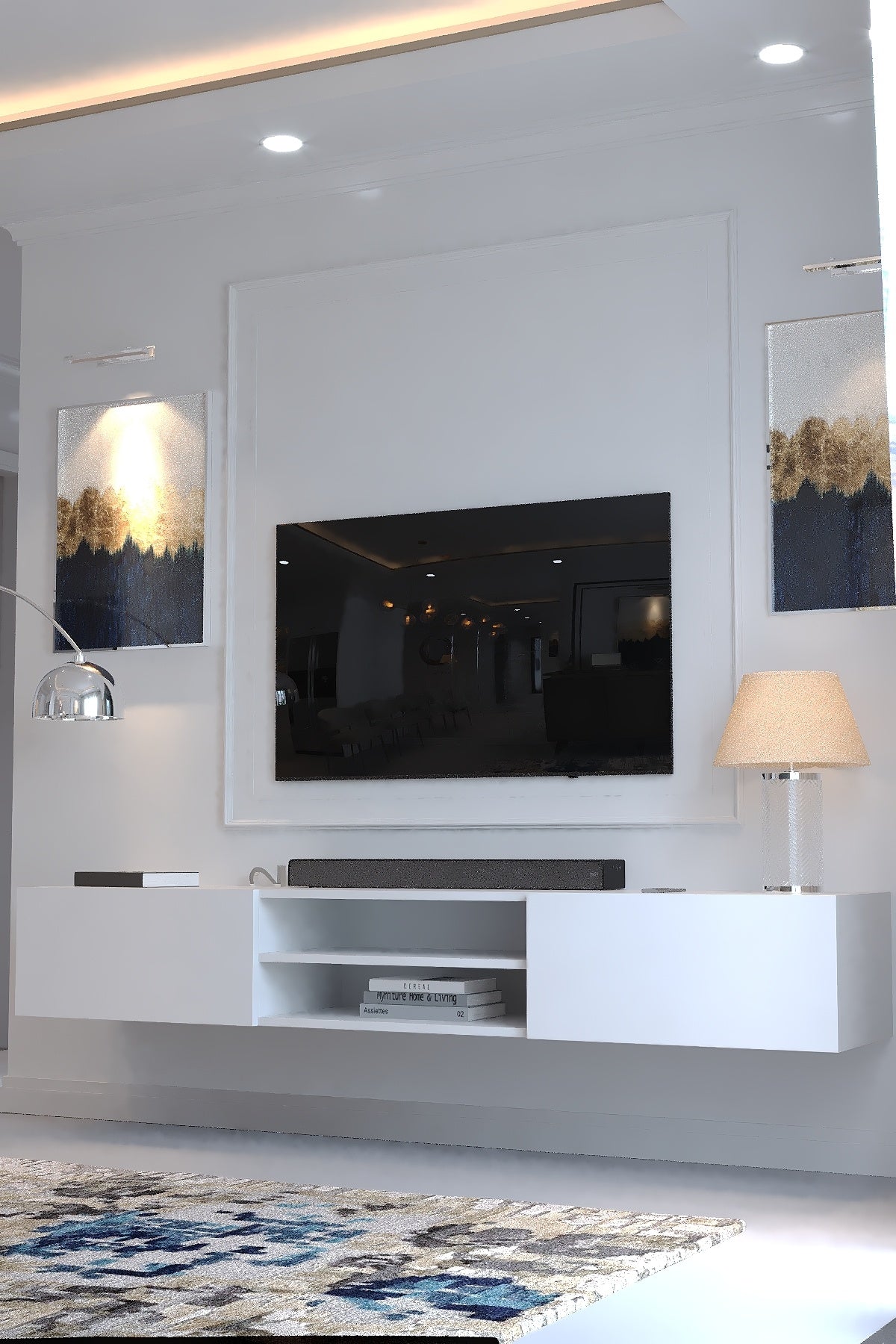 KARNAVAL DUVARA MONTE TV ÜNİTESİ - DM2004-1 BEYAZ