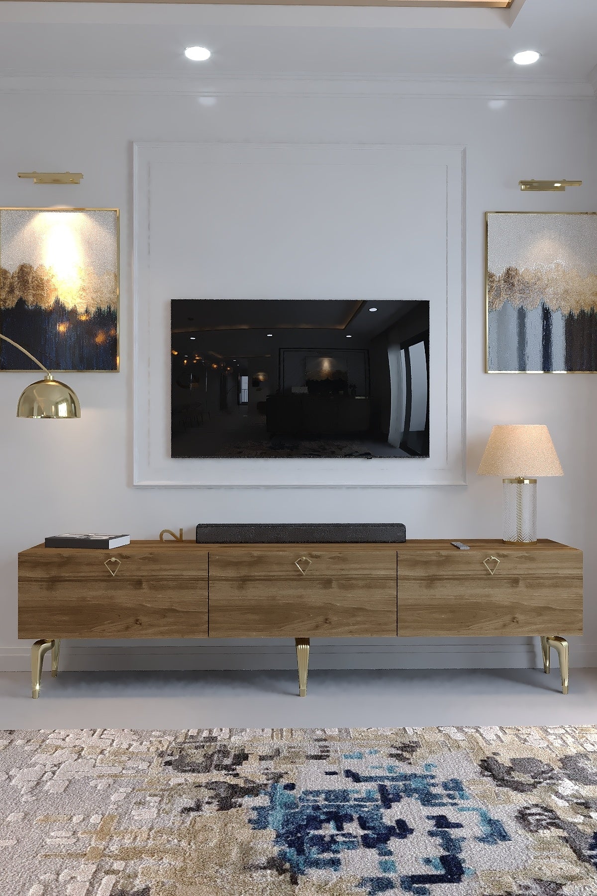 KARNAVAL TV ÜNİTESİ - GA2-1001-2 CEVİZ GOLD