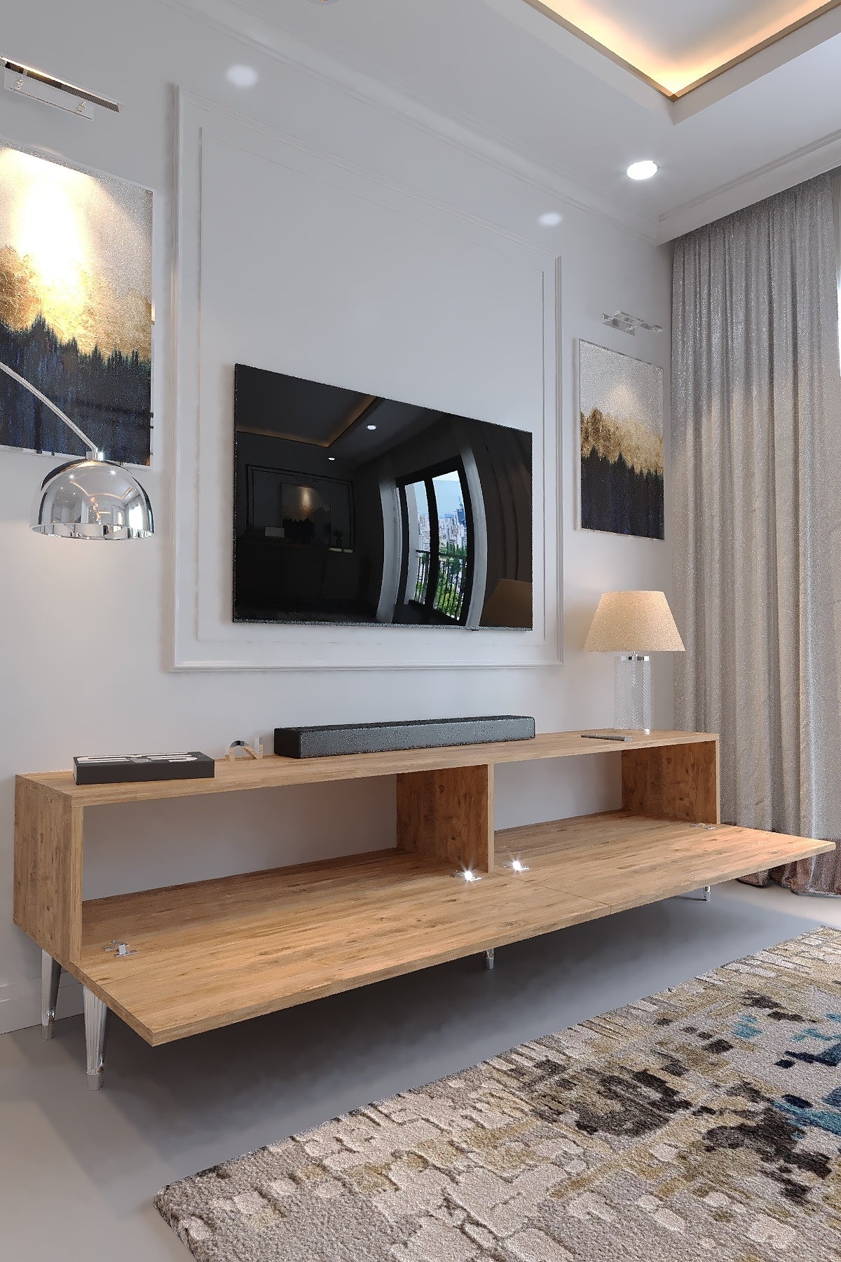 KARNAVAL TV ÜNİTESİ - SA2-1003-6 ÇAM SİLVER