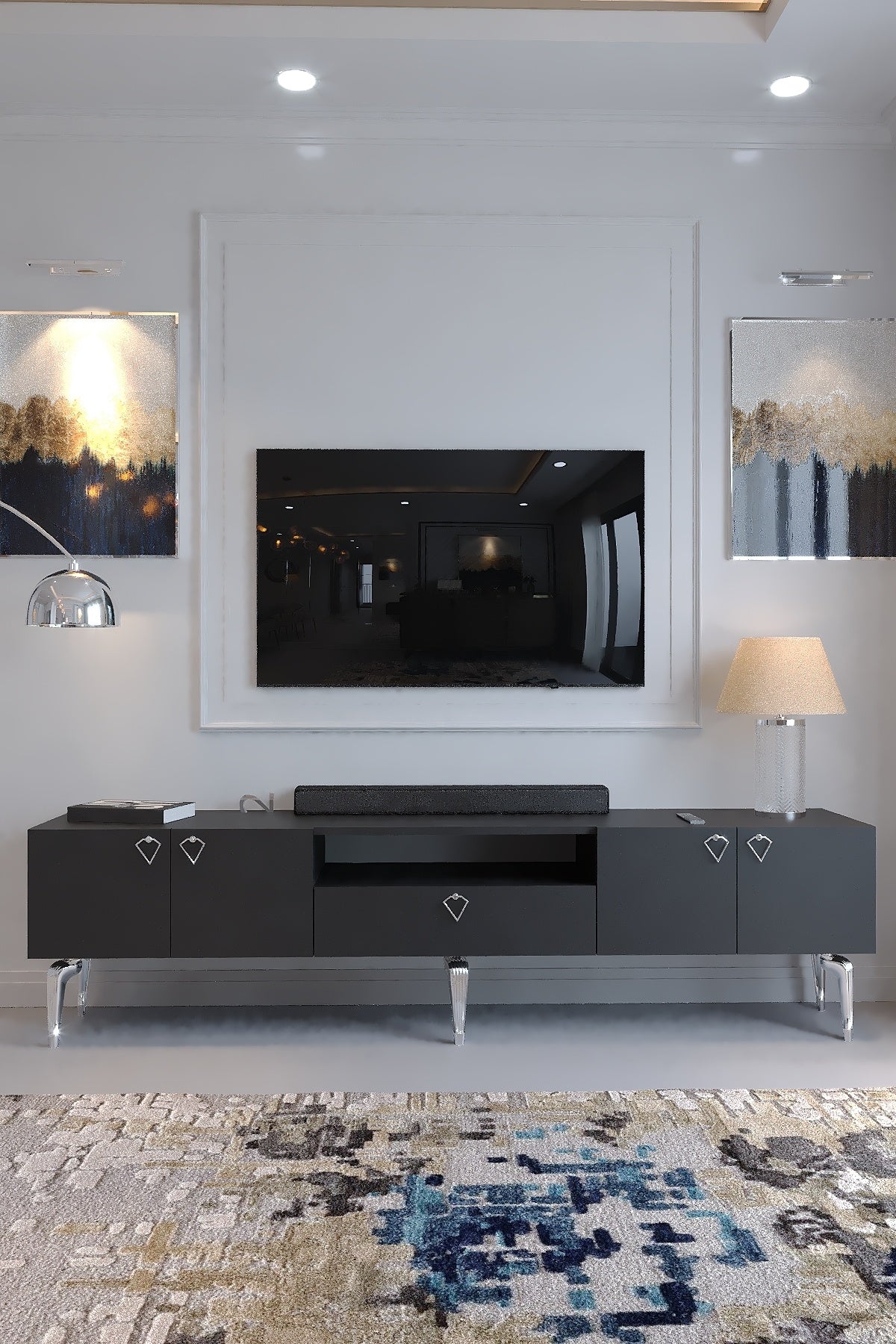 KARNAVAL TV ÜNİTESİ - SA2-1008-4 ANTRASİT SİLVER