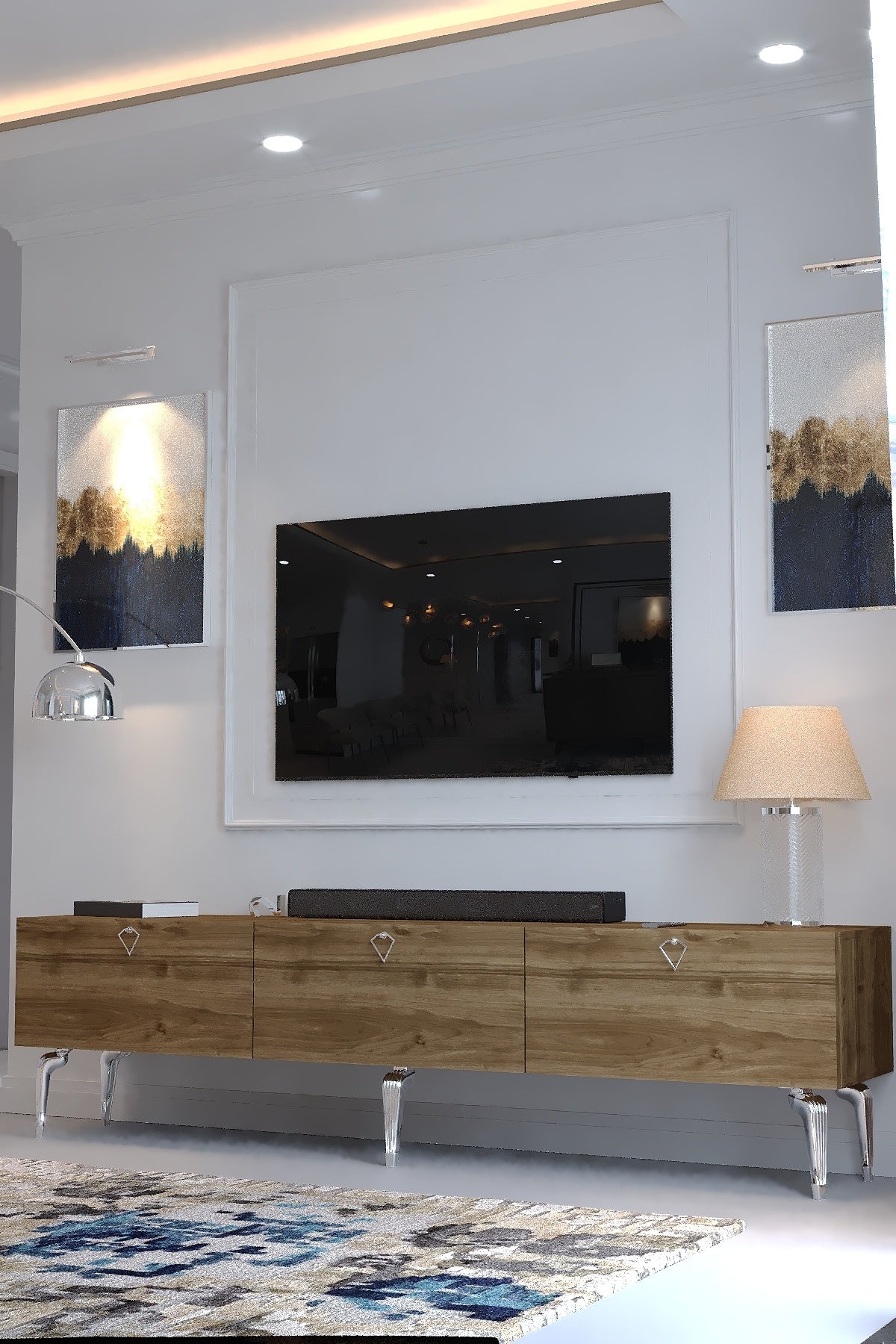 KARNAVAL TV ÜNİTESİ - SA2-2001-2 CEVİZ SİLVER