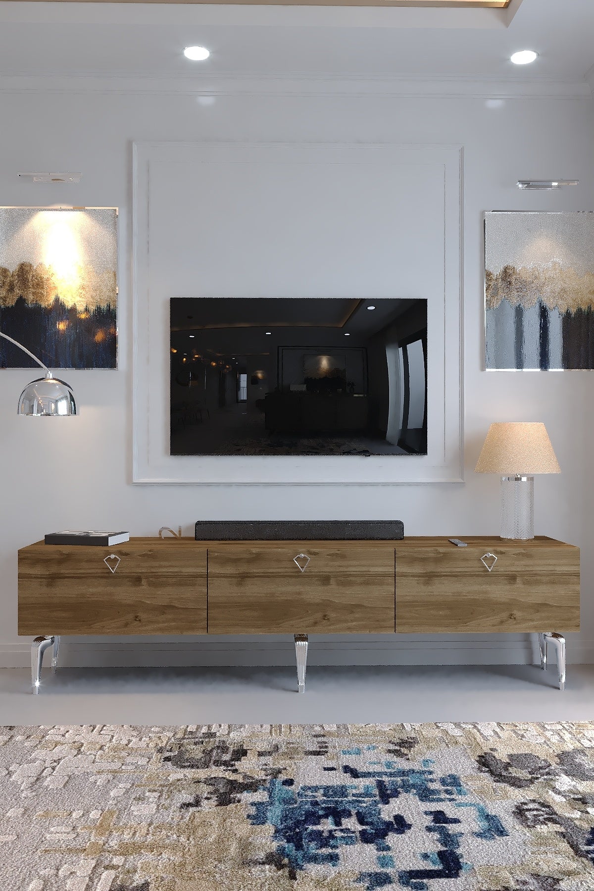 KARNAVAL TV ÜNİTESİ - SA2-2001-2 CEVİZ SİLVER